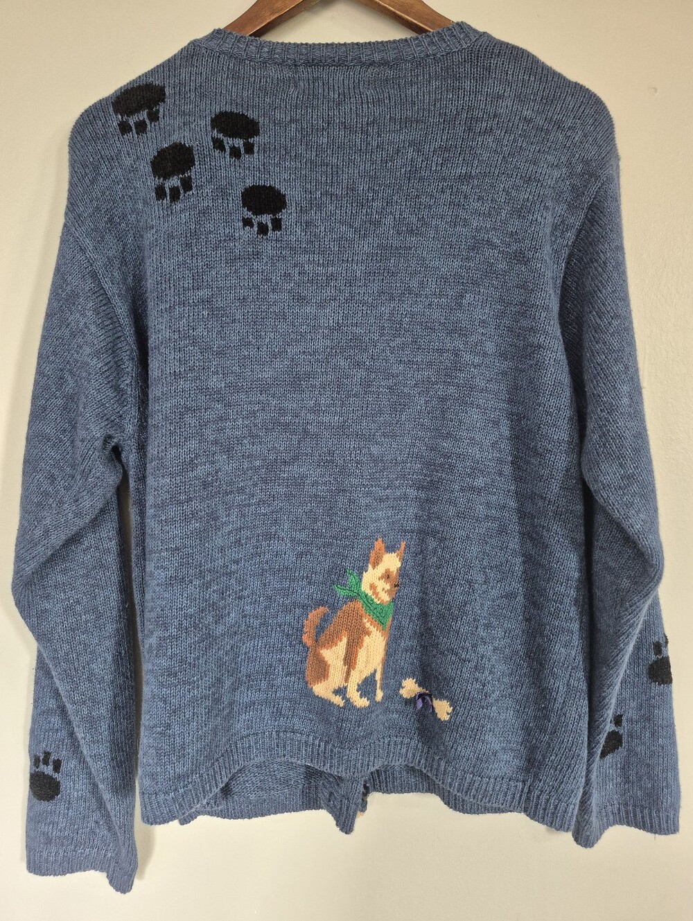 Vintage Rainbow Bridge Eclectic Puppy Knit Sweater See Measurements - Picture 2 of 8